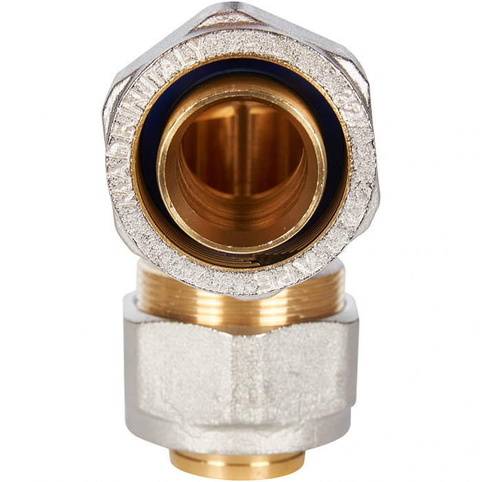 STOUT Угольник 90° 32x32 для металлопластиковых труб винтовой