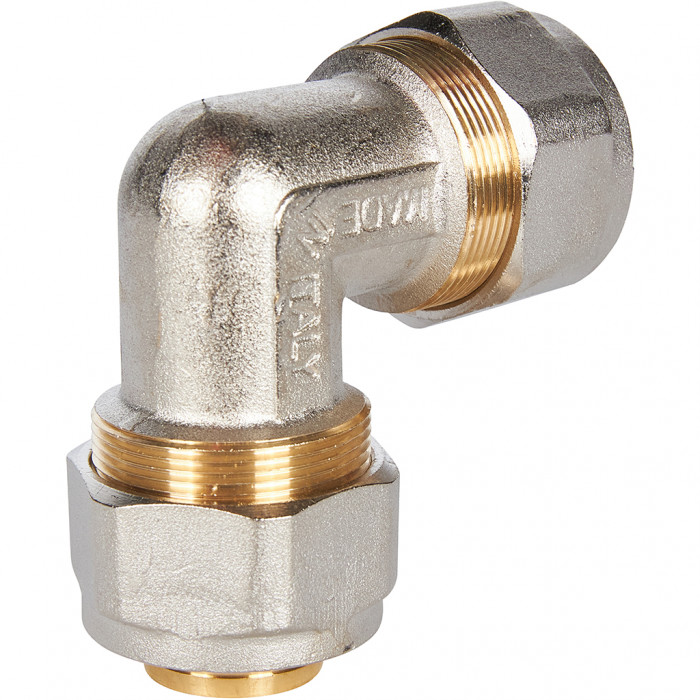 STOUT Угольник 90° 32x32 для металлопластиковых труб винтовой