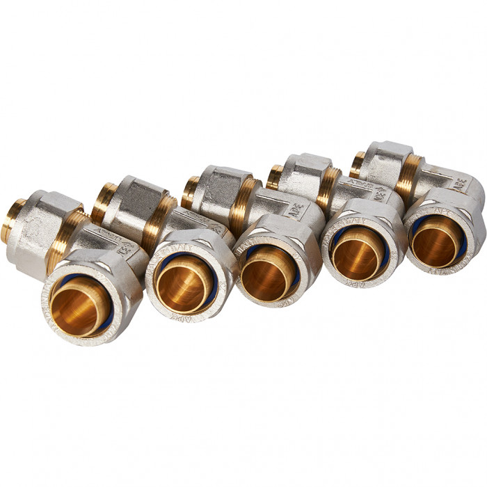 STOUT Угольник 90° 32x32 для металлопластиковых труб винтовой