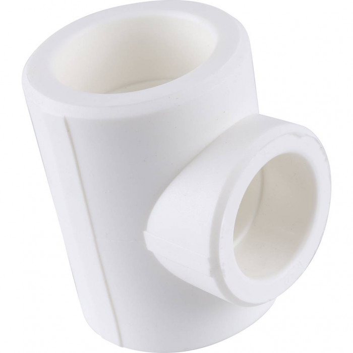 Тройник переходной Kalde 50x40x50 для полипропиленовых труб под сварку (цвет белый)