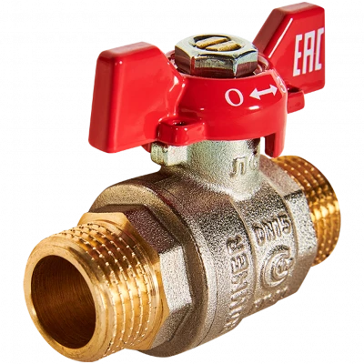 Кран шаровой ROMMER НР/НР, ручка бабочка 1/2