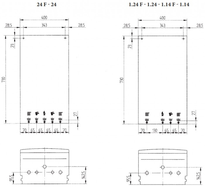 Настенный газовый котел Baxi ECO Four 1.14, атмосферный, одноконтурный
