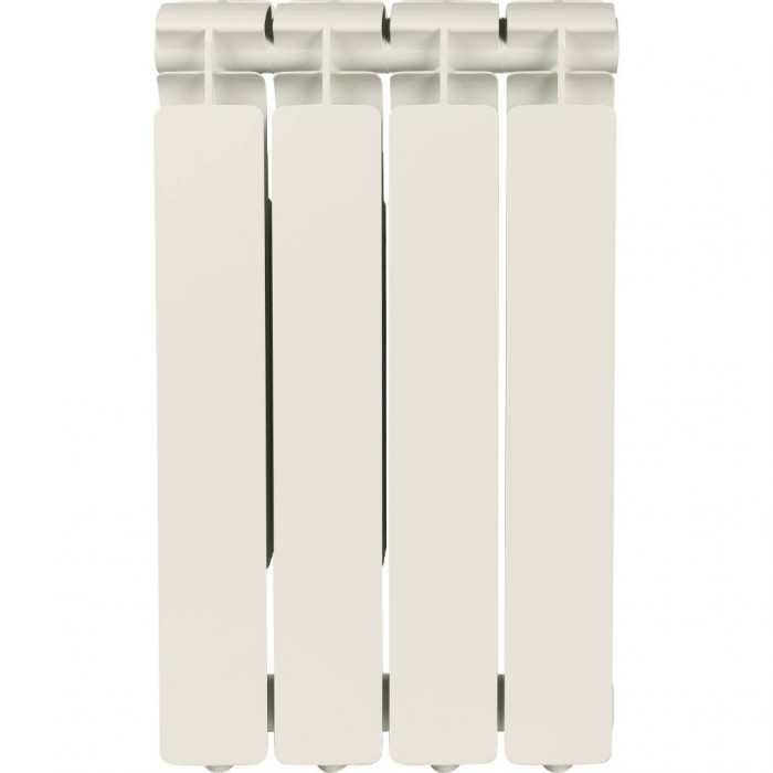 Алюминиевый радиатор STOUT Bravo 500, 4 секций, боковое подключение, белый