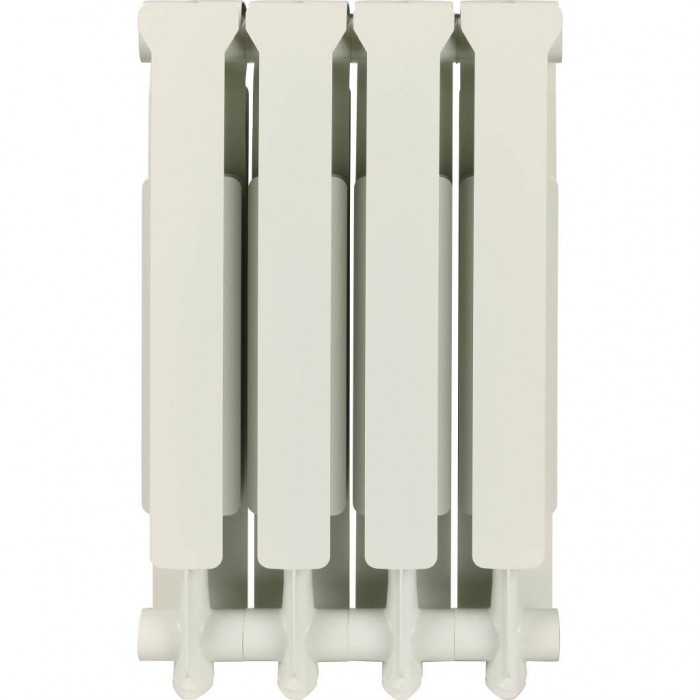 Алюминиевый радиатор STOUT Bravo 500, 4 секций, боковое подключение, белый