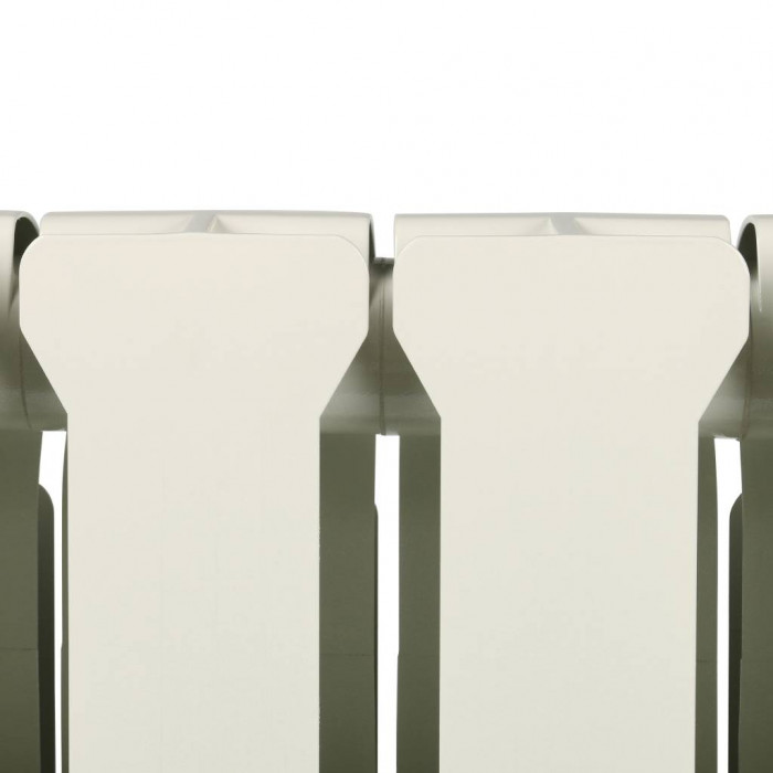 Алюминиевый радиатор STOUT Bravo 500, 4 секций, боковое подключение, белый