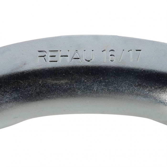 Фиксатор поворота трубы REHAU 16/17/90°, без колец (оцинкованная сталь) (12584081002)