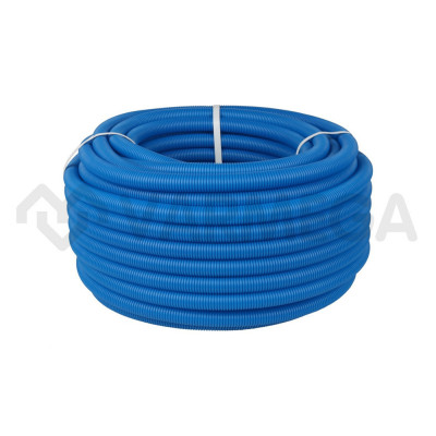Труба гофрированная Varmega VM58004 ПНД 40 мм, синяя (для труб 32 мм), бухта 30 м