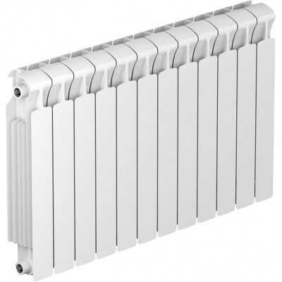 Биметаллический радиатор RIFAR MONOLIT 500, 12 секций, боковое подключение, белый