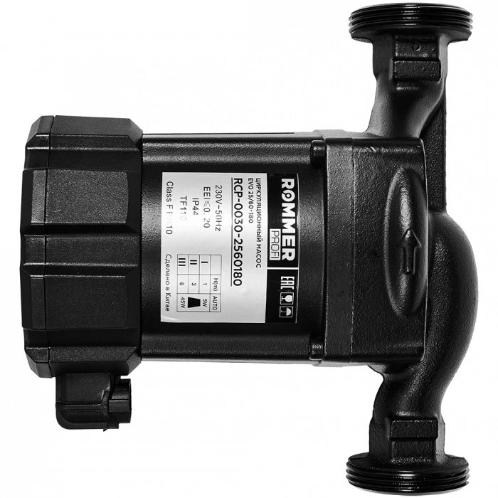 Частотный циркуляционный насос ROMMER PROFI EVO 25/60-180 с гайками и теплоизоляцией