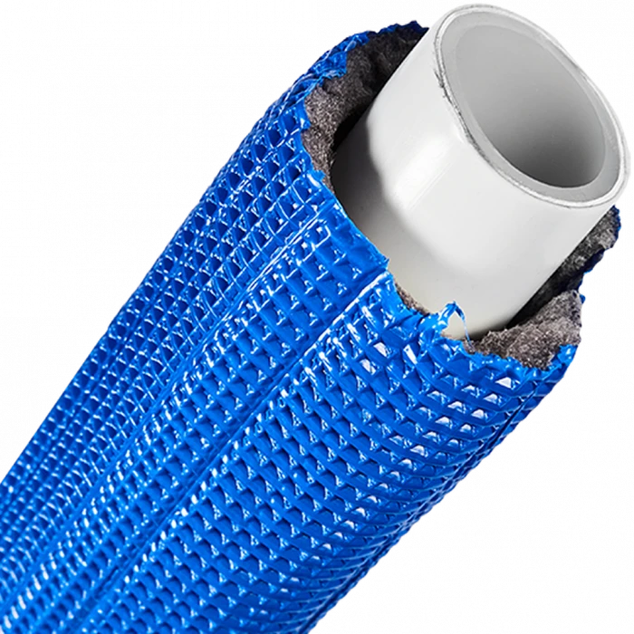 Труба металлопластиковая STOUT в теплоизоляции 26х3,0 (бухта 50 м) (синяя)