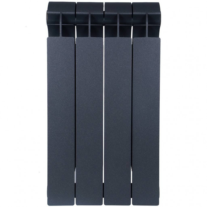 Биметаллический радиатор Global STYLE PLUS 500, 4 секций, боковое подключение, черный