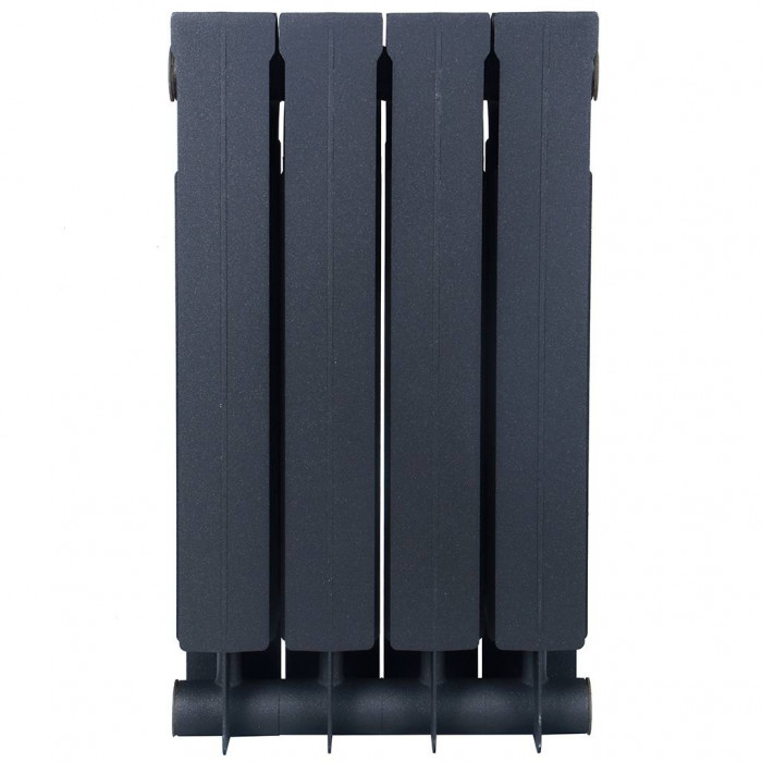 Биметаллический радиатор Global STYLE PLUS 500, 4 секций, боковое подключение, черный