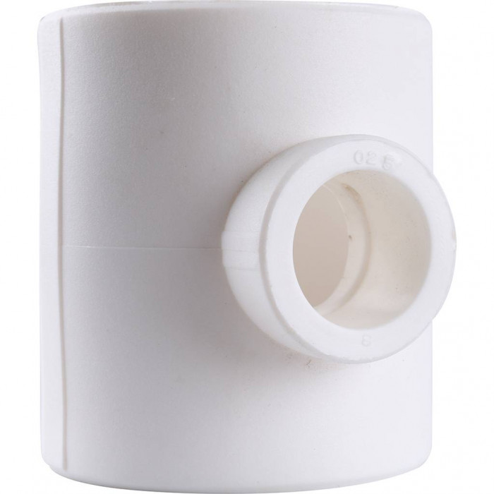 Тройник переходной Kalde 50x25x50 для полипропиленовых труб под сварку (цвет белый)