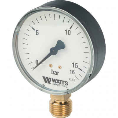 Watts F+R200(MDR) 80/16x1/2&quot; Манометр радиальный 80мм, 0-16 бар