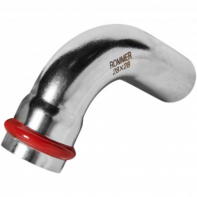 ROMMER RSS-0002-000028 ROMMER Угольник однораструбный 90°-НПр, 28, из нержавеющей стали прессовой