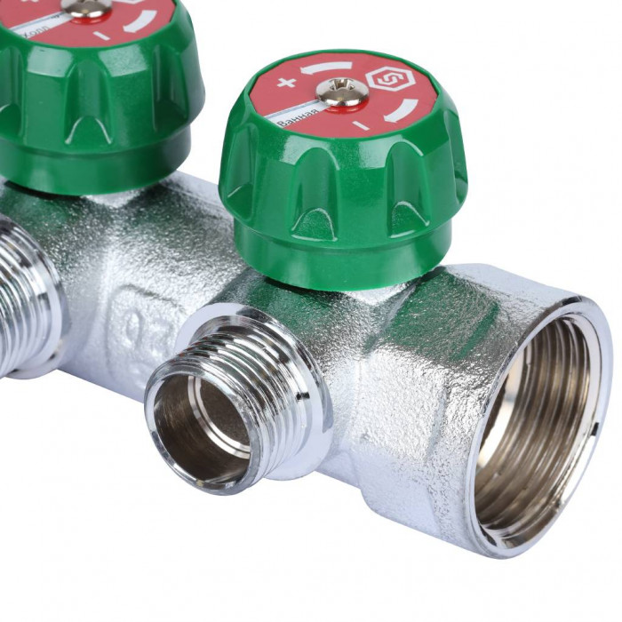 STOUT SMB-6850-011202 STOUT Коллектор регулирующий 1", 2 отвода 1/2"