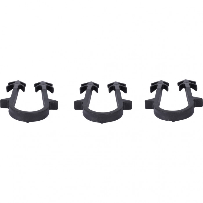 STOUT  Скоба якорная с двойным креплением для труб д.16-20мм, цвет черный, 50 мм