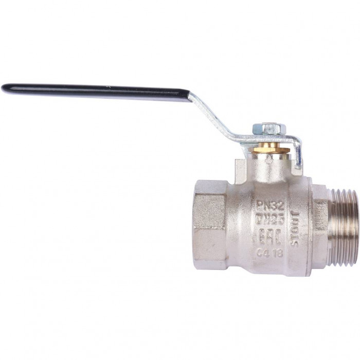 STOUT SVB Кран шаровой стандартнопроходной, ВР/НР, ручка рычаг 1"