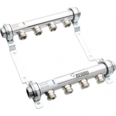 Распределительный коллектор REHAU HLV на 7 групп нержавеющая сталь (11102091001)