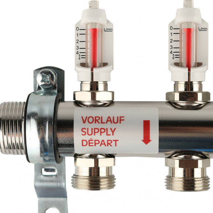 Распределительный коллектор REHAU HKV-D на 9 контуров нержавеющая сталь (12080911002)