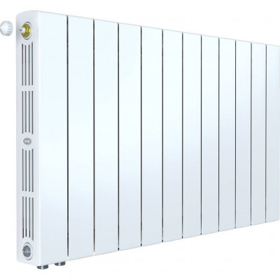 Биметаллический радиатор RIFAR SUPReMO VENTIL 500, 12 секций, Нижнее левое подключение, белый
