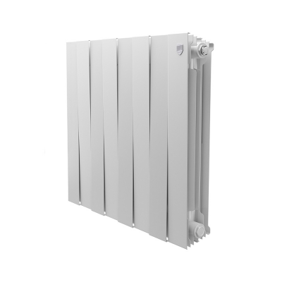 Биметаллический радиатор Royal Thermo PianoForte 500, 8 секций, боковое подключение, белый