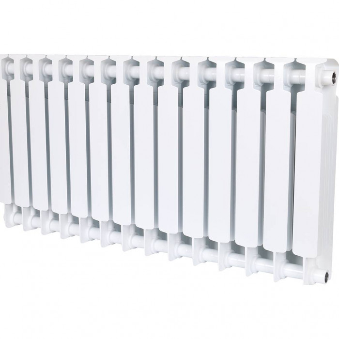 Биметаллический радиатор RIFAR MONOLIT 500, 14 секций, боковое подключение, белый