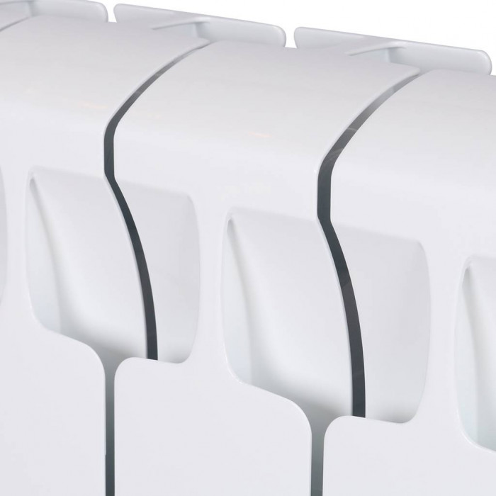 Биметаллический радиатор RIFAR MONOLIT 500, 14 секций, боковое подключение, белый