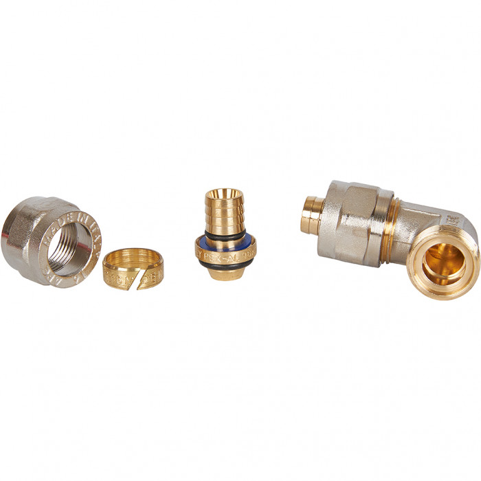 STOUT Угольник 90° 16х16 для металлопластиковых труб винтовой