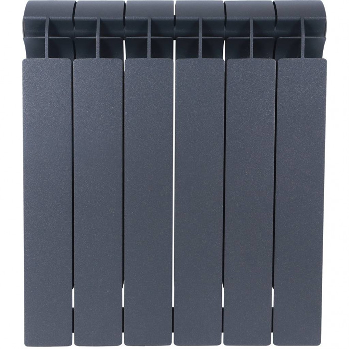 Биметаллический радиатор Global STYLE PLUS 500, 6 секций, боковое подключение, черный