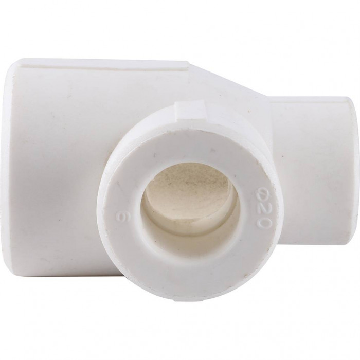 Тройник переходной Kalde 32х20х20 для полипропиленовых труб под сварку (цвет белый)