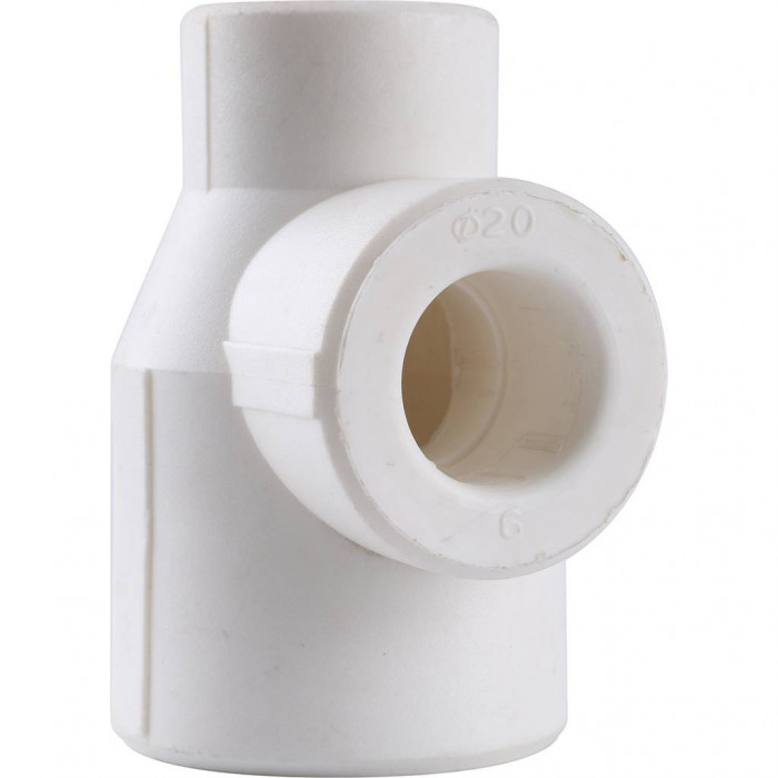 Тройник переходной Kalde 32х20х20 для полипропиленовых труб под сварку (цвет белый)