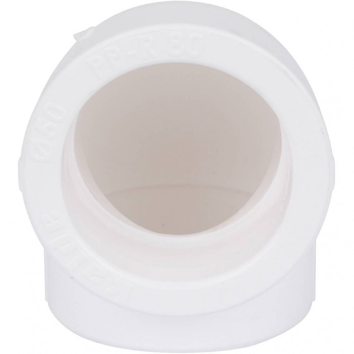 Kalde Kalde Россия d=50 Угольник 90* для полипропиленовых труб под сварку (цвет белый)