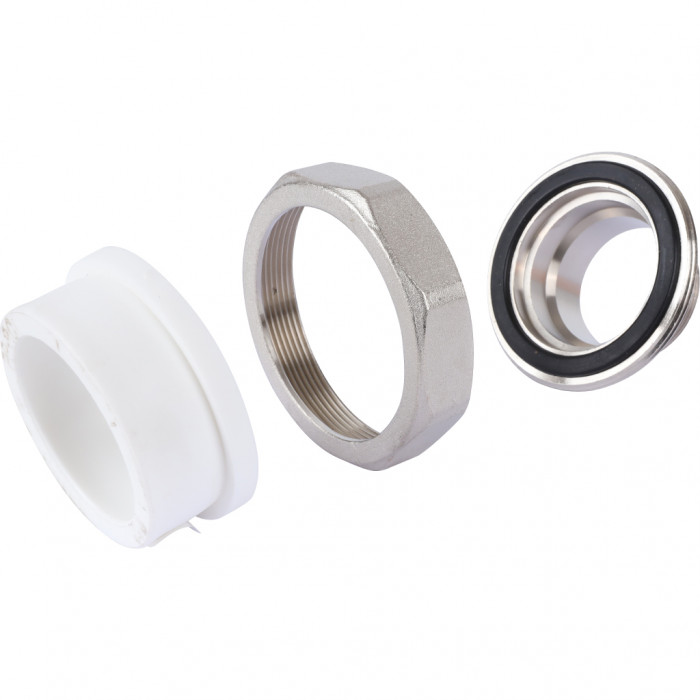 Политэк Политэк White fittings 63х2 Муфта разъемная с наружной резьбой для полипропиленовых труб под сварку (цвет белый)
