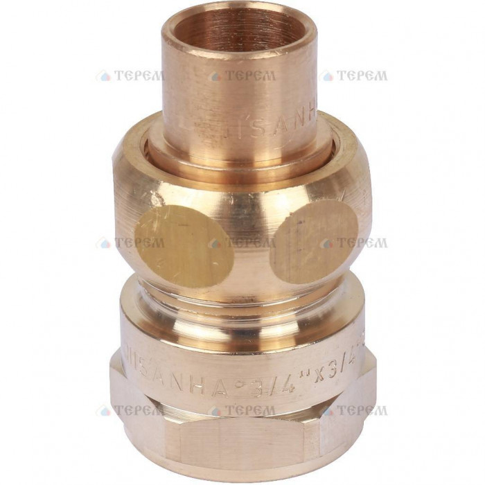 Sanha 4340g сгон ВП-ВР, бронза, самоуплотняющийся 15x3/4, для медных труб под пайку