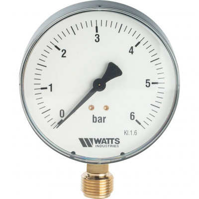 Watts F+R200(MDR) 100/ 6x1/2&quot; Манометр радиальный 100мм, 0-6 бар