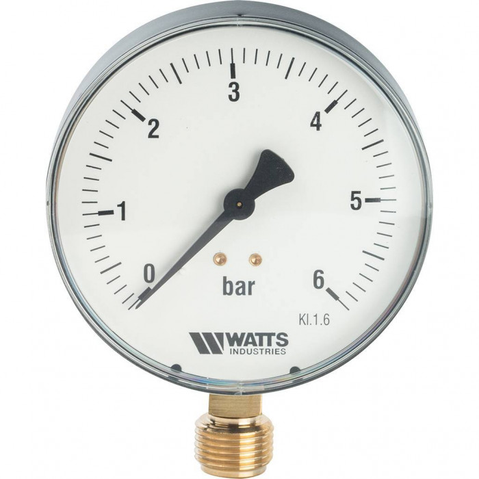 Watts F+R200(MDR) 100/ 6x1/2" Манометр радиальный 100мм, 0-6 бар