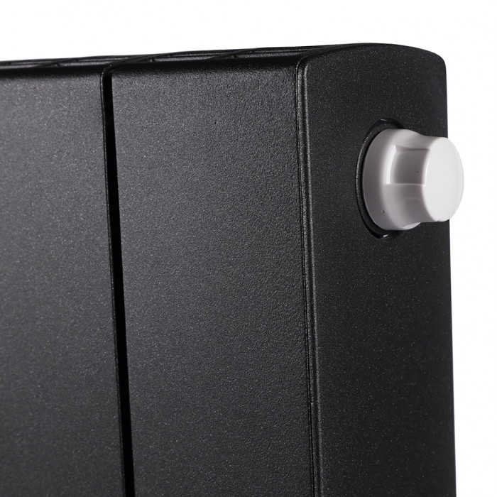 Биметаллический радиатор RIFAR SUPReMO VENTIL 500, 10 секций, нижнее правое подключение, черный