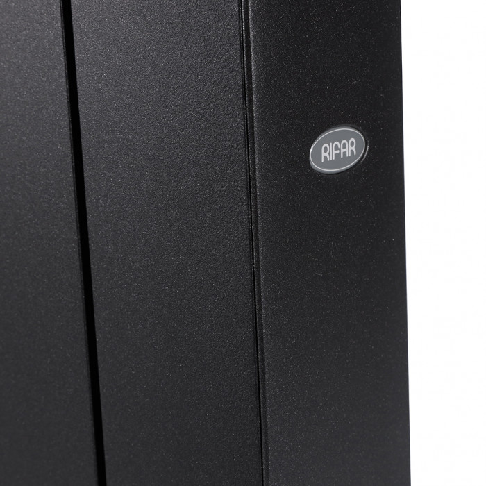 Биметаллический радиатор RIFAR SUPReMO VENTIL 500, 10 секций, нижнее правое подключение, черный