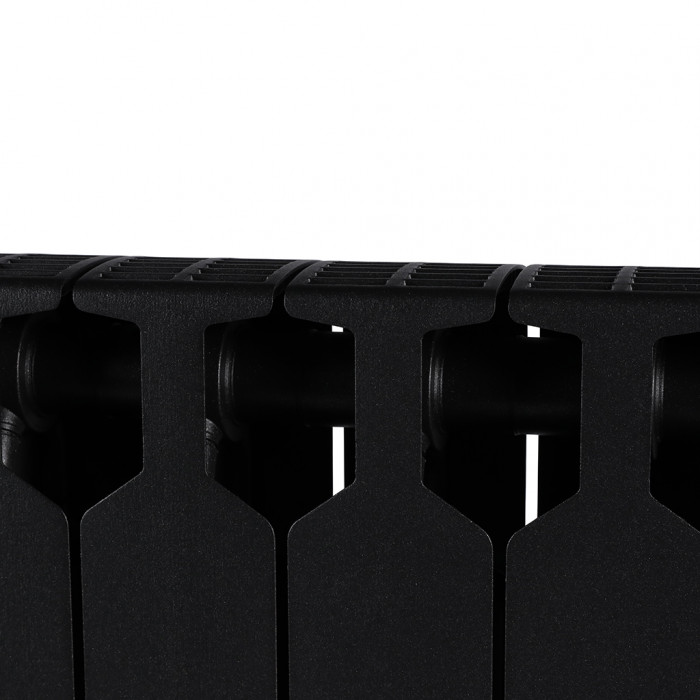 Биметаллический радиатор RIFAR SUPReMO VENTIL 500, 10 секций, нижнее правое подключение, черный