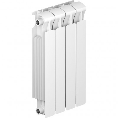 Биметаллический радиатор RIFAR MONOLIT 500, 4 секций, боковое подключение, белый