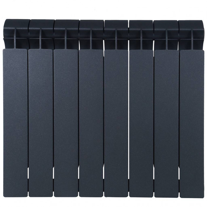 Биметаллический радиатор Global STYLE PLUS 500, 8 секций, боковое подключение, черный