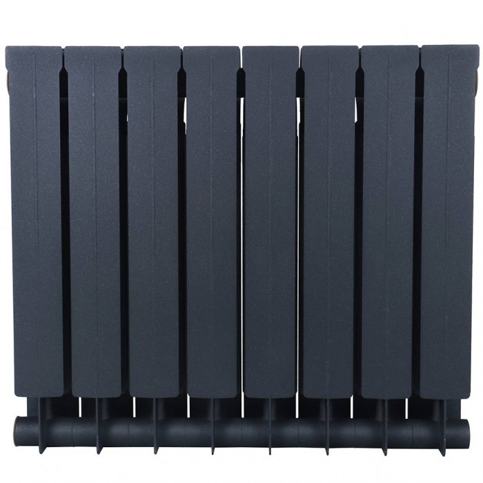 Биметаллический радиатор Global STYLE PLUS 500, 8 секций, боковое подключение, черный