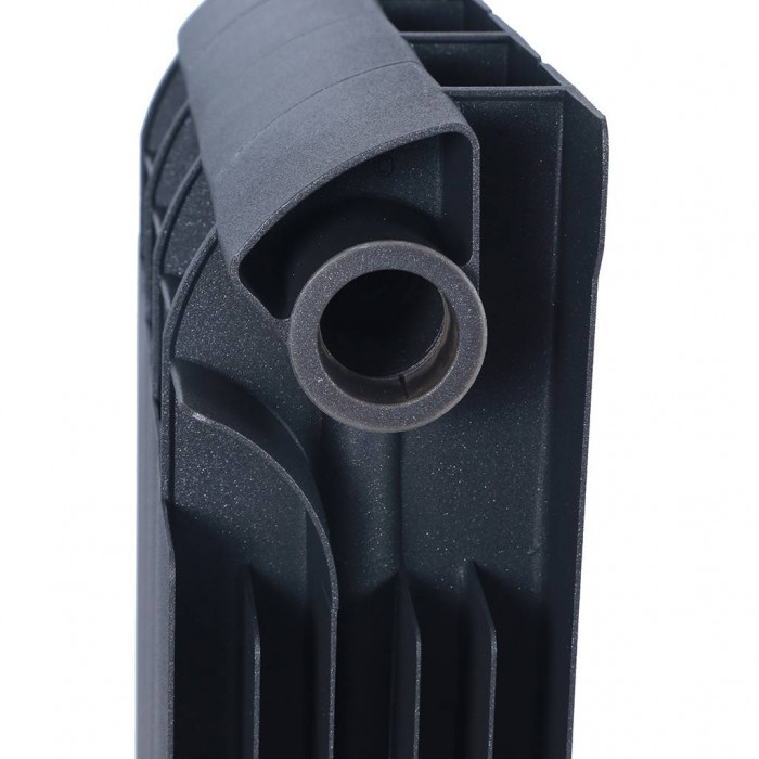 Биметаллический радиатор Global STYLE PLUS 500, 8 секций, боковое подключение, черный