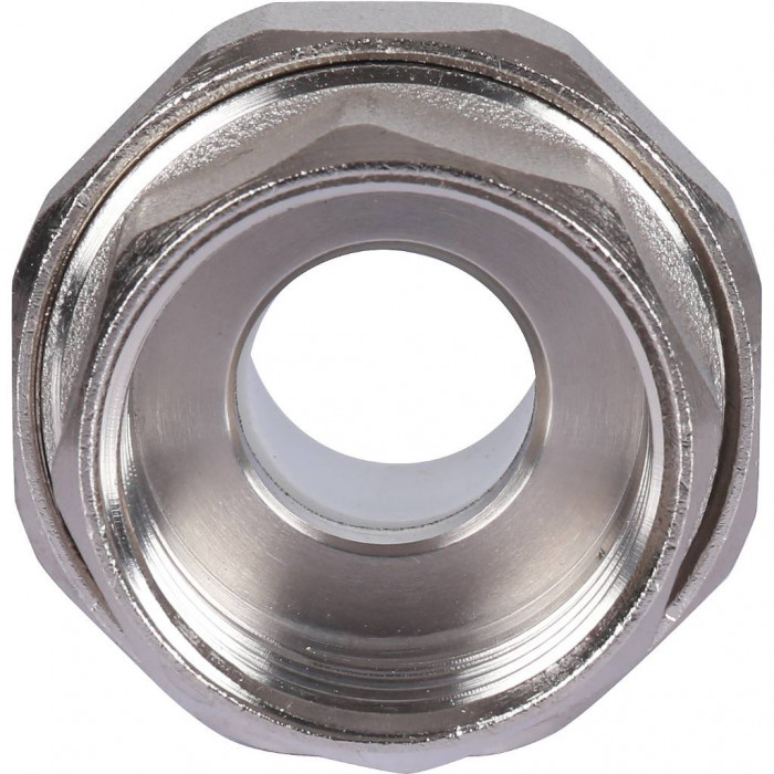 Политэк 20х1 Муфта разъемная с внутренней резьбой для полипропиленовых труб под сварку (цвет белый)