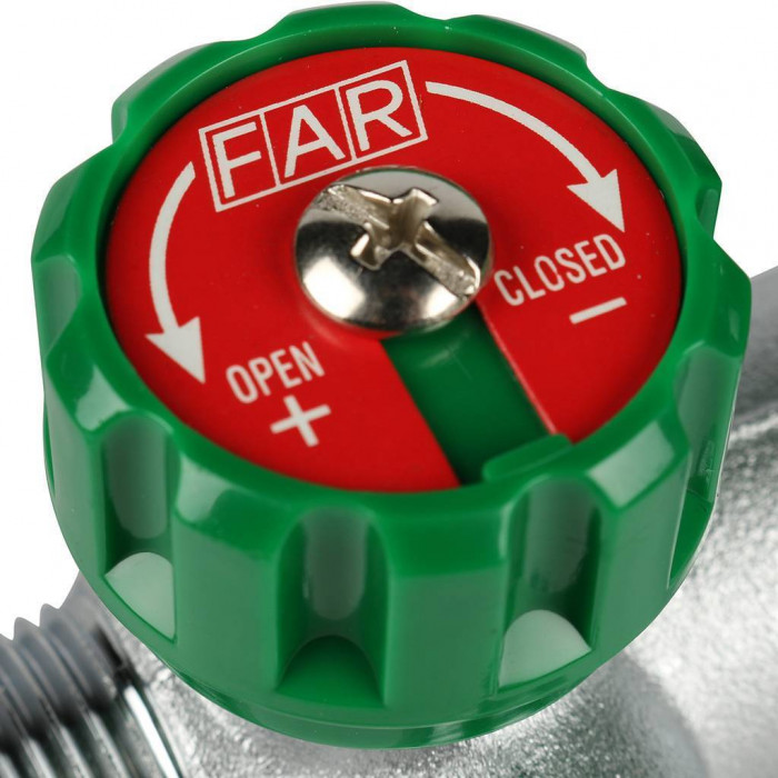 Коллектор распределительный FAR 1 , проходной, хромированный, 2 отвода 3/4 плоское уплотнение