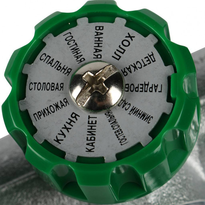 Коллектор распределительный FAR 1 , проходной, хромированный, 2 отвода 3/4 плоское уплотнение