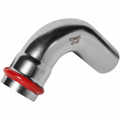 ROMMER RSS-0002-000042 ROMMER Угольник однораструбный 90°-НПр, 42, из нержавеющей стали прессовой