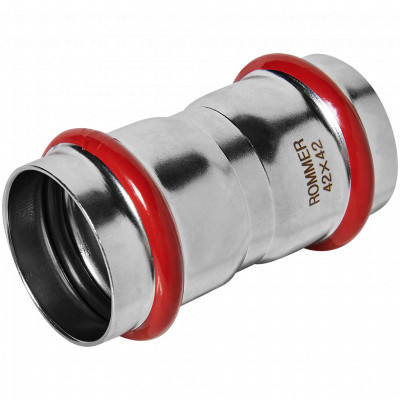 ROMMER RSS-0017-000042 Муфта равнопроходная, 42, из нержавеющей стали прессовой