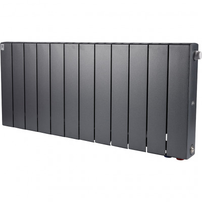 Биметаллический радиатор RIFAR SUPReMO VENTIL 350, 12 секций, нижнее правое подключение, черный